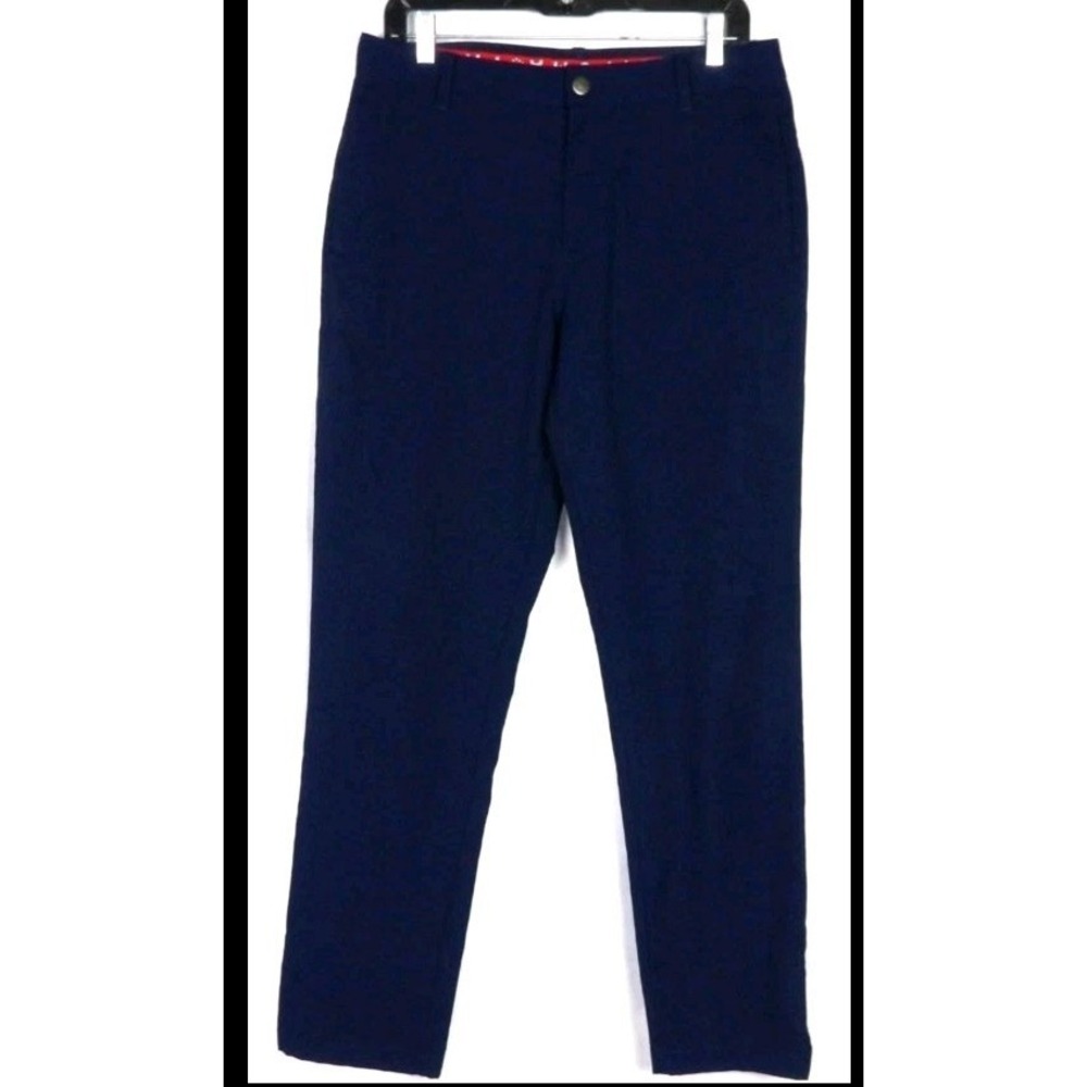 PUMA GOLF Navy Blue 100% Polyester Performance Chino Pants Men 36 X 32 Athletic